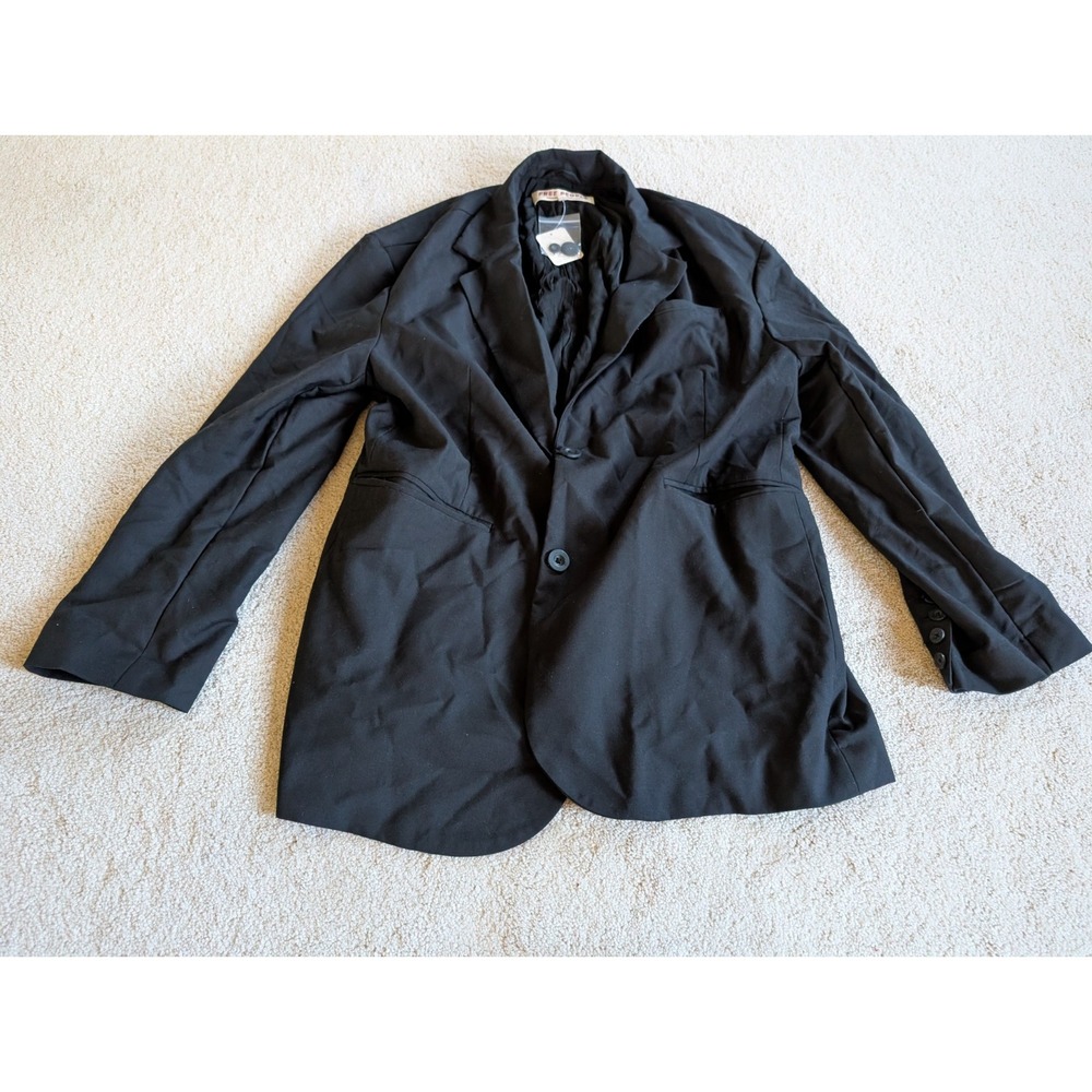 Free People Women Black Blazer Jacket OB2143940 NWT Medium